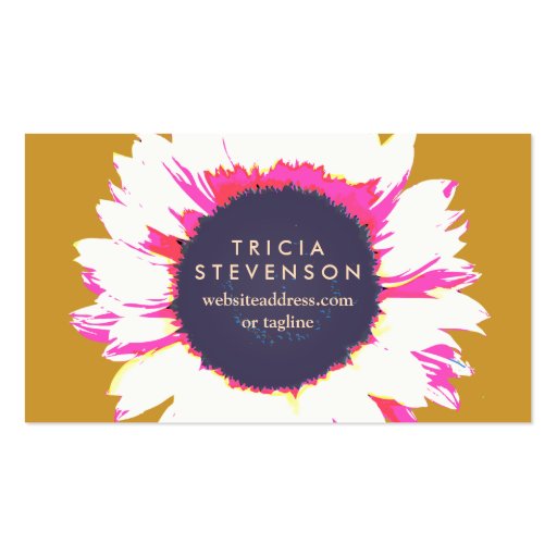 Modern Colorful SunFlower Flowers Business Card