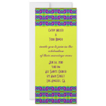 modern colorful wedding invitations