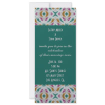 modern colorful wedding invitations
