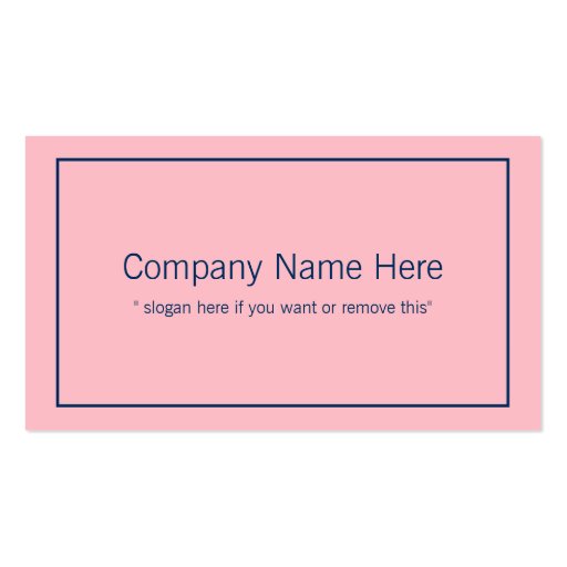 Modern Colors :: Blue & Pink Business Card (back side)