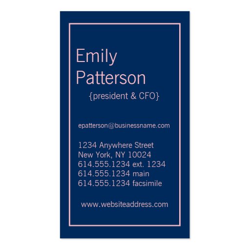 Modern Colors :: Blue & Pink Business Card