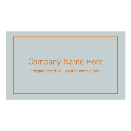 Modern Colors Light Gray & Orange 2 Business Card (back side)