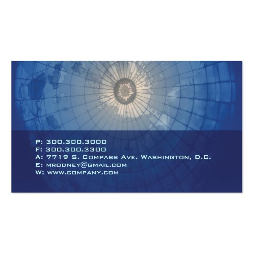 Modern Compass Attorney Law Office Business Cards (back side)