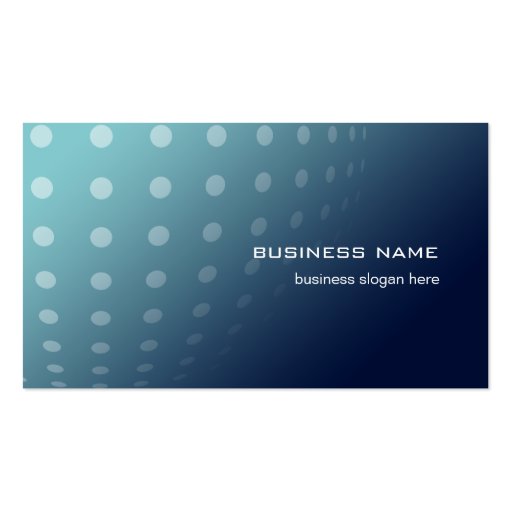Modern Contemporary Abstract Dots Aqua Gradient Business Card