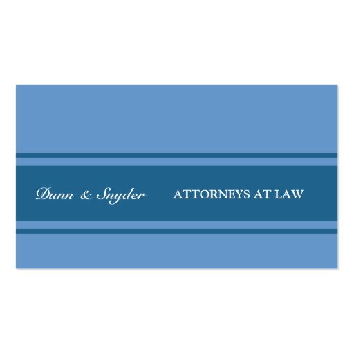Modern Contemporary Attorney Law Cool 2 Blues Business Card Template (front side)