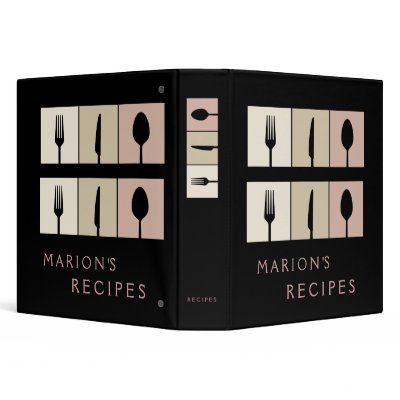 Modern Contemporary Cooking Recipe Book Binder