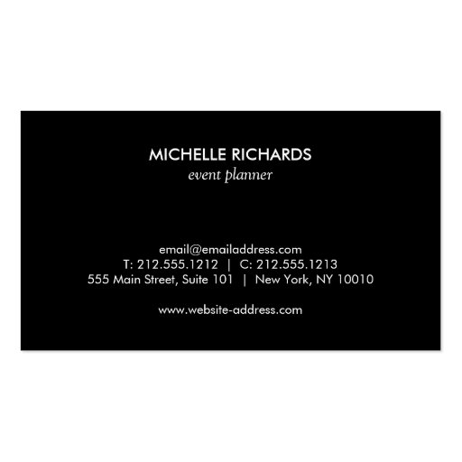Modern Copper Flowers Business Card Business Card Templates (back side)