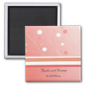 Modern Coral Save the Date Magnet