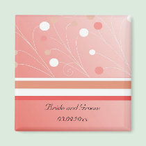 Modern Coral Save the Date magnets