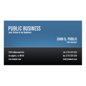 Modern Corporate Black and Blue Business Card