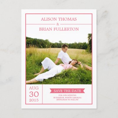 Modern Couple Save The Date Card Post Cards