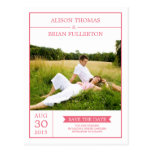 Modern Couple Save The Date Card postcards
