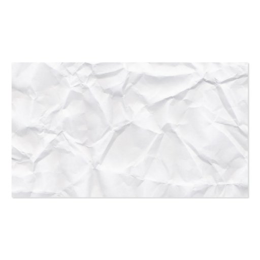Modern crumpled crease paper business card (back side)
