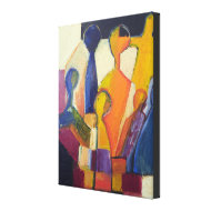 Modern Cubism Figure Abstract wrappedcanvas