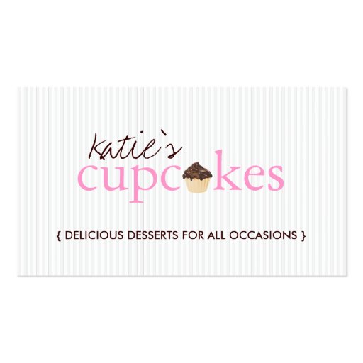 Modern Cupcake Business Card (front side)