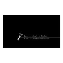 Modern custom color hair stylist scissors business cards