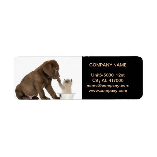 Modern cute animals pet service beauty salon return address labels
