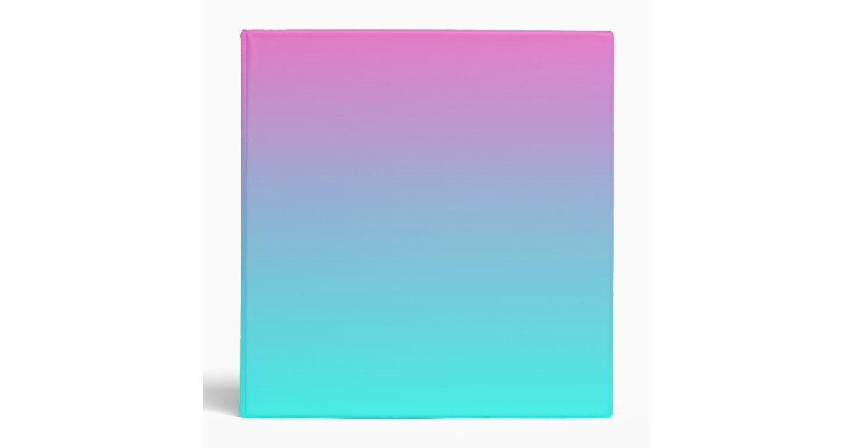 modern cute girly pink fuchsia turquoise ombre binder avery 1 1 2 inch binder