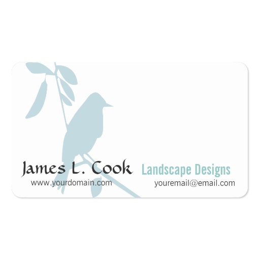 Modern Cute  Whimsical Blue Bird Business Card