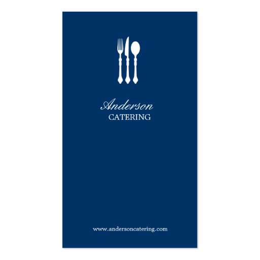 Modern Cutlery Chef/Catering/Restaurant Business Card (back side)