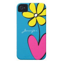 Modern Daisy Personalized iPhone 4/4S Case