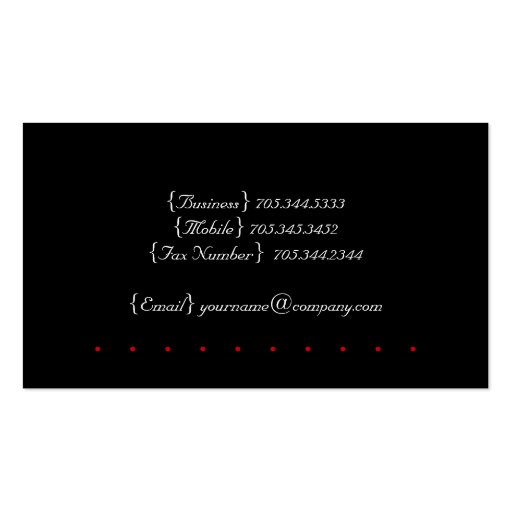 Modern Damask Business Cards (back side)