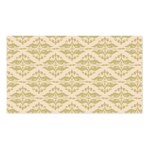 Modern Damask in Ivory Gold Wedding Place Cards Business Card Template (back side)