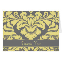Modern Damask Note Card cards