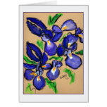 Modern Dance Iris Painting Greeting Card cards