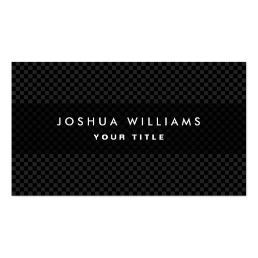 Modern dark gray and black professional profile business card (front side)