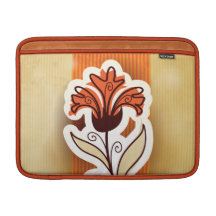 Modern decor with flower, Macbook sleeve