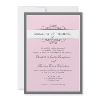 Modern Decorative Two Wedding Invitation invitation