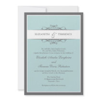 Modern Decorative Two Wedding Invitation