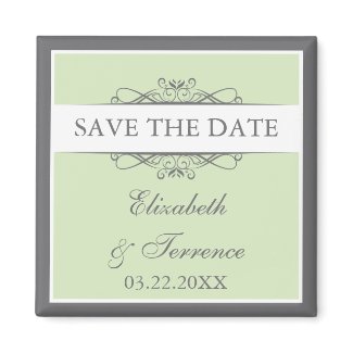 Modern Decorative Wedding Save the Date Magnet magnet