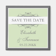 Modern Decorative Wedding Save the Date Magnet