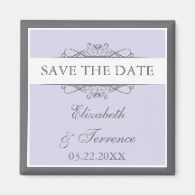 Modern Decorative Wedding Save the Date Magnet