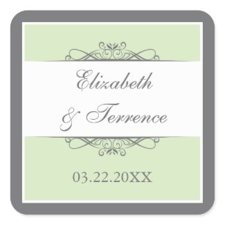Modern Decorative Wedding Sticker sticker