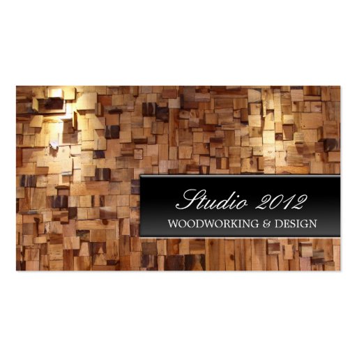 Modern Decorative Woodworking Studio Business Card