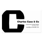 Modern Design Big Retro C Monogram Reversable Business Card Templates
