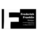 Modern Design Bold Retro Letter Initial F Monogram Business Card Templates