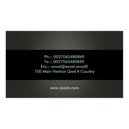 modern design business card (back side)