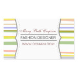 Modern Design  Pale Colored Stripes Business Cards