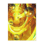 Modern Digital Abstract Spheres Postcards