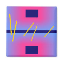 Modern Digital painting Magnets