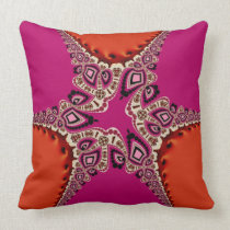 Modern Diva Pink Orange Cushion Pillow pillows