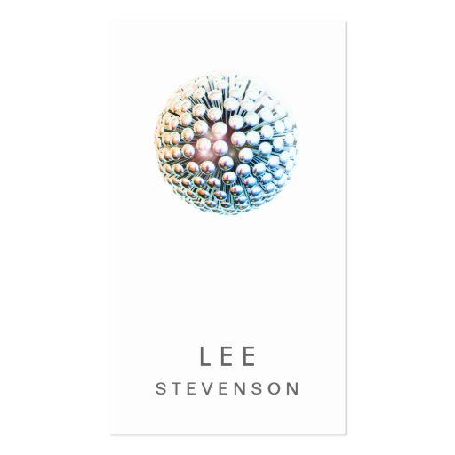 Modern DJ Cool White Futuristic Business Card Templates (front side)