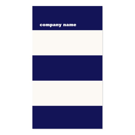 Modern DJ Hip Navy Blue and White Stripes Business Cards (front side)