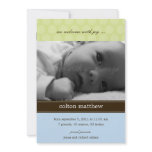 Modern Dots Birth Announcement - Blue