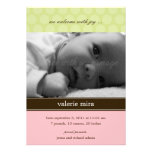 Modern Dots Birth Announcement - Pink invitations