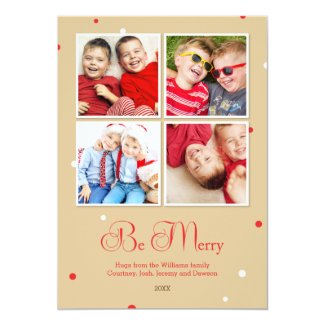 Modern Dots Holiday Multi Photo Card